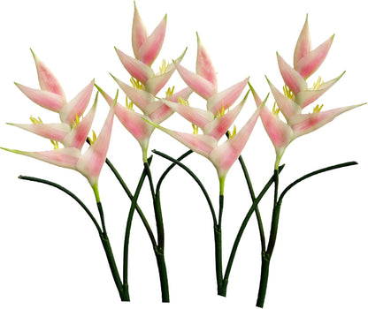 Artificial Heliconia 33.5" Long Stem Latex Faux Bird of Paradise Fake Tropical Flowers for Vase Bouquets Home Office Wedding Decor(Orange)