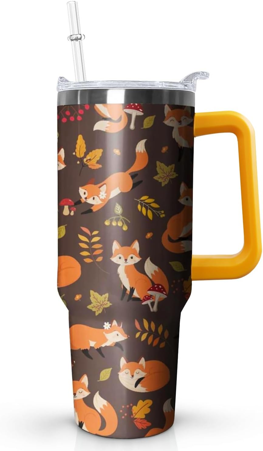 30 oz Stainless Steel Tumbler with lid and Straw,Yellow CoffeeTravel Mug Cup Water Botter, Lemon Gifts for Lemon Lovers - Colors A