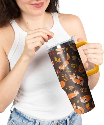 30 oz Stainless Steel Tumbler with lid and Straw,Yellow CoffeeTravel Mug Cup Water Botter, Lemon Gifts for Lemon Lovers - Colors A