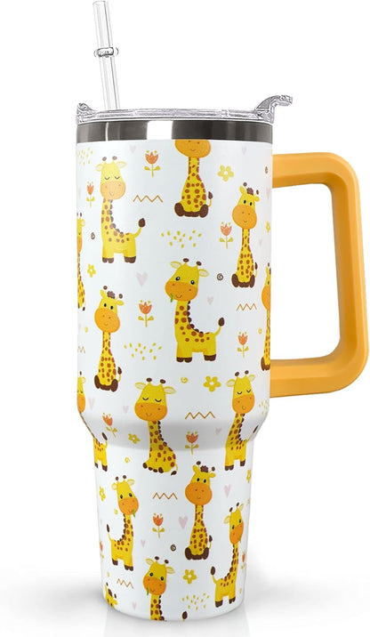 30 oz Stainless Steel Tumbler with lid and Straw,Yellow CoffeeTravel Mug Cup Water Botter, Lemon Gifts for Lemon Lovers - Colors A