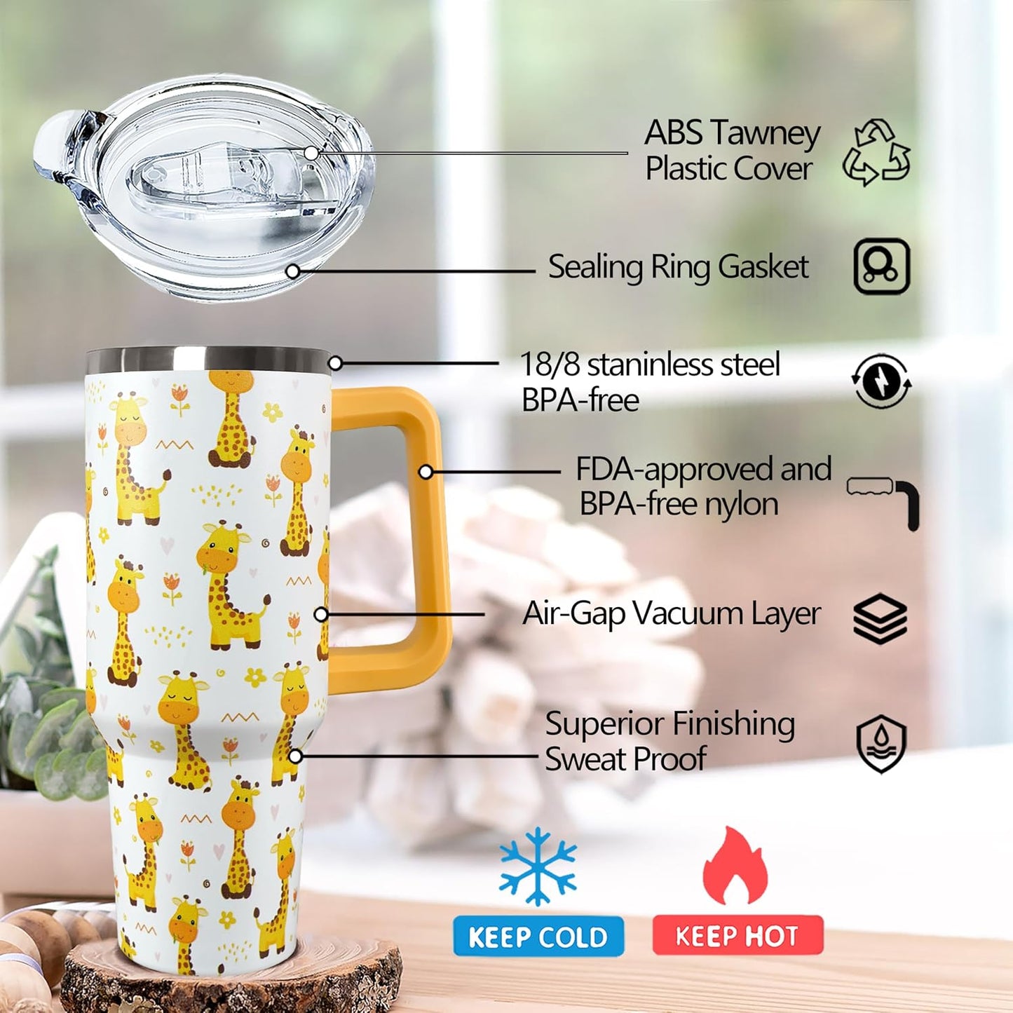 30 oz Stainless Steel Tumbler with lid and Straw,Yellow CoffeeTravel Mug Cup Water Botter, Lemon Gifts for Lemon Lovers - Colors A