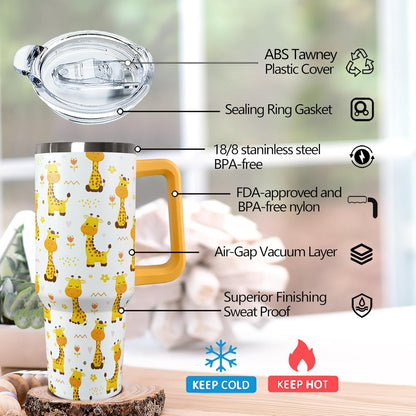 30 oz Stainless Steel Tumbler with lid and Straw,Yellow CoffeeTravel Mug Cup Water Botter, Lemon Gifts for Lemon Lovers - Colors A