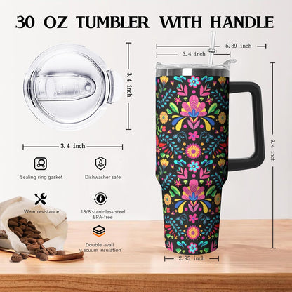 30 oz Stainless Steel Tumbler with lid and Straw,Yellow CoffeeTravel Mug Cup Water Botter, Lemon Gifts for Lemon Lovers - Colors A