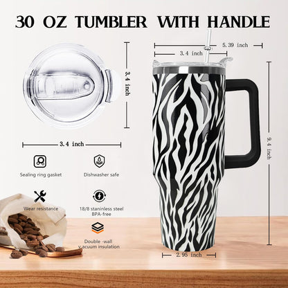 30 oz Stainless Steel Tumbler with lid and Straw,Yellow CoffeeTravel Mug Cup Water Botter, Lemon Gifts for Lemon Lovers - Colors A