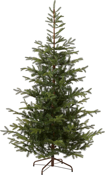 7.5ft Unlit Norwegian Spruce Christmas Tree | 1,325 Tips, Includes Stand, Artificial, Green