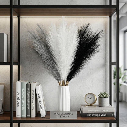 Artificial Pampas Grass Decor,21.7" Fluffy Faux Pampas,30Pcs Bohemian Style