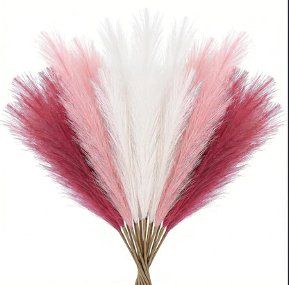 Artificial Pampas Grass Decor,21.7" Fluffy Faux Pampas,30Pcs Bohemian Style