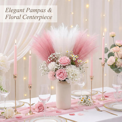 Artificial Pampas Grass Decor,21.7" Fluffy Faux Pampas,30Pcs Bohemian Style