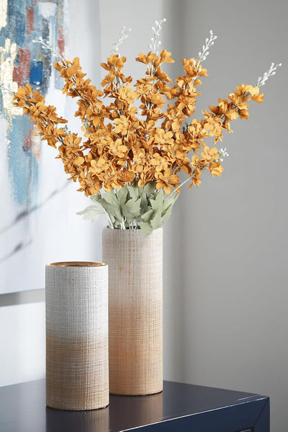 6 pcs White Delphinium Artificial Flowers Larkspur Artificial Flowers, 33.5 in Fake Flowers Bulk Silk Flowers with Stems Real Look for Home Garden Wedding Arrangement Decor(White)