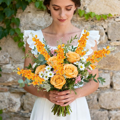 6 pcs White Delphinium Artificial Flowers Larkspur Artificial Flowers, 33.5 in Fake Flowers Bulk Silk Flowers with Stems Real Look for Home Garden Wedding Arrangement Decor(White)