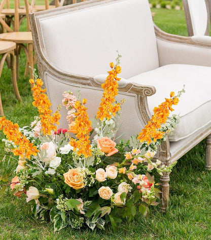 6 pcs White Delphinium Artificial Flowers Larkspur Artificial Flowers, 33.5 in Fake Flowers Bulk Silk Flowers with Stems Real Look for Home Garden Wedding Arrangement Decor(White)