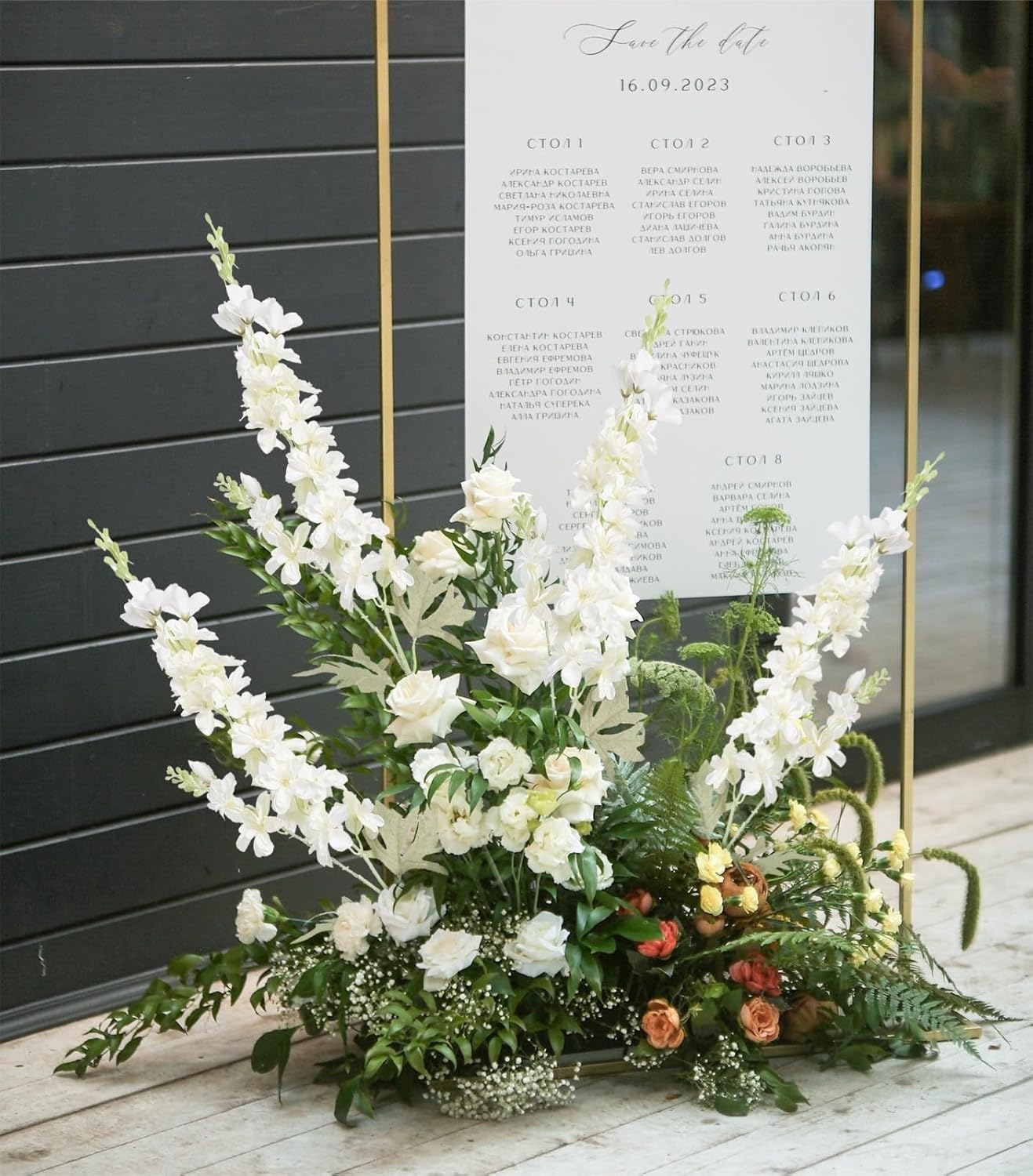 6 pcs White Delphinium Artificial Flowers Larkspur Artificial Flowers, 33.5 in Fake Flowers Bulk Silk Flowers with Stems Real Look for Home Garden Wedding Arrangement Decor(White)