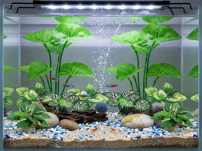 10 PCS Aquarium Decorations Silk Aquarium Plants Betta Fish Tank Decor Artificial Fish Tank Decorations Plants for Betta, Goldfish, Turtle & Reptile Tanks Ornament Accessories