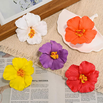 10 pc Hawaiian Flower Hair Clips for Women Hair Accessories-Hibiscus&Orchid