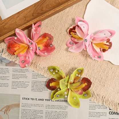 10 pc Hawaiian Flower Hair Clips for Women Hair Accessories-Hibiscus&Orchid