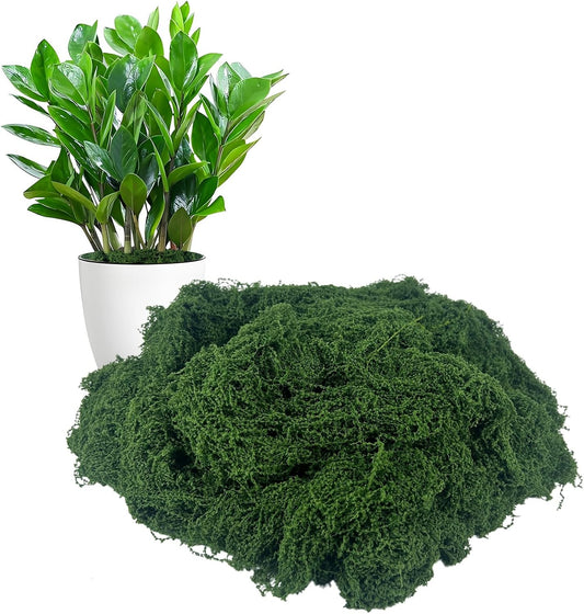 Fake Green Moss for Potted Plants Indoor, 5.3oz Artificial Moss for Crafts, Realistic Faux Moss Decor for DIY Fairy Garden, Terrariums, Table Centerpieces, Wedding & Home Decor