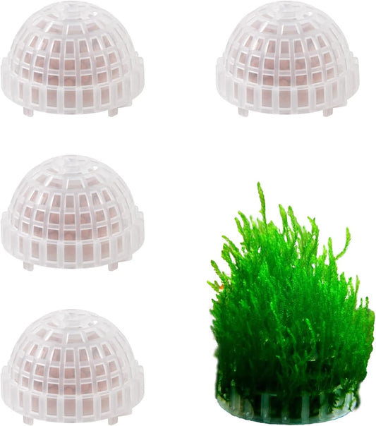 4 Pcs Aquarium Moss Ball Holder Plastic Aquarium Fish Moss Ball Tank | Shrimp Plant Shaping Filter Ornaments Decor
