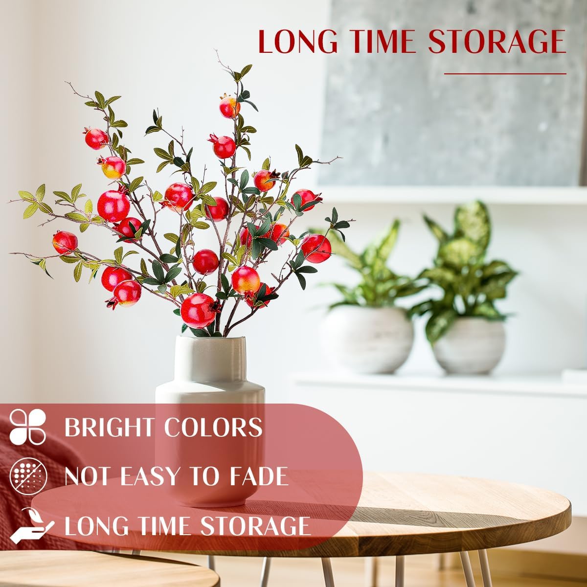 5 Pcs Fake Peach Branch Decoration Mini Artificial Peaches Fruit Stem Bouquet Realistic Lifelike Simulation Branches Model for Vase Window Display