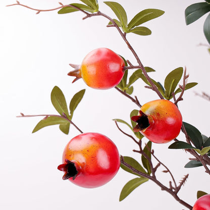 5 Pcs Fake Peach Branch Decoration Mini Artificial Peaches Fruit Stem Bouquet Realistic Lifelike Simulation Branches Model for Vase Window Display