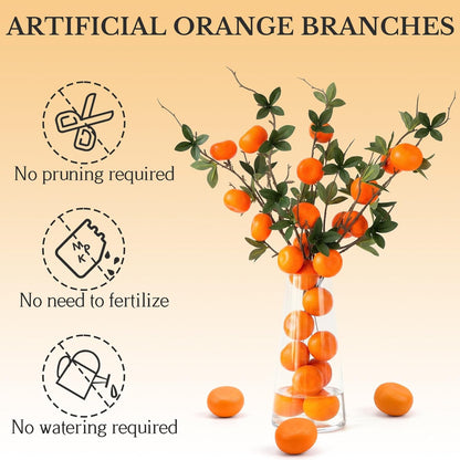 5 Pcs Fake Peach Branch Decoration Mini Artificial Peaches Fruit Stem Bouquet Realistic Lifelike Simulation Branches Model for Vase Window Display