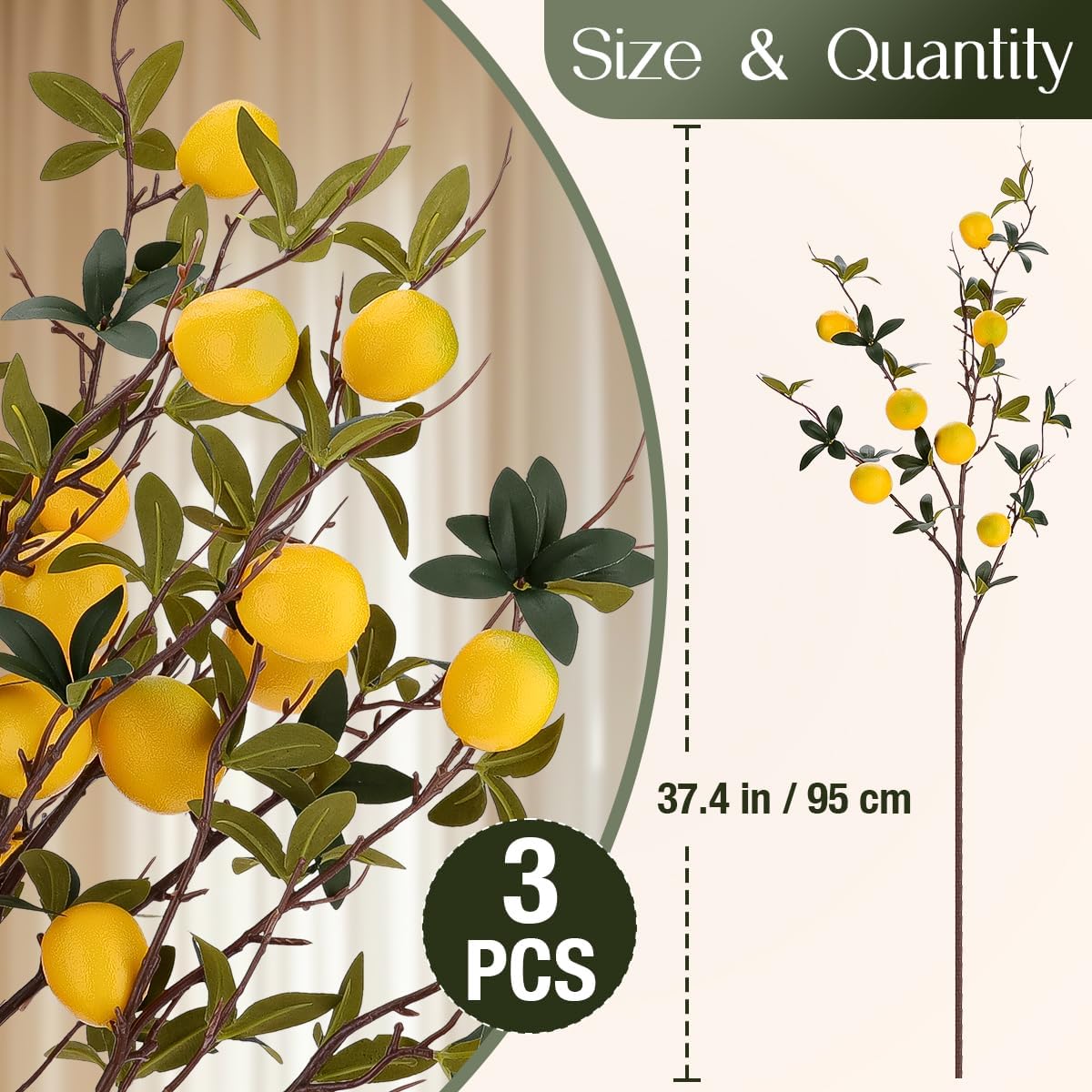 5 Pcs Fake Peach Branch Decoration Mini Artificial Peaches Fruit Stem Bouquet Realistic Lifelike Simulation Branches Model for Vase Window Display