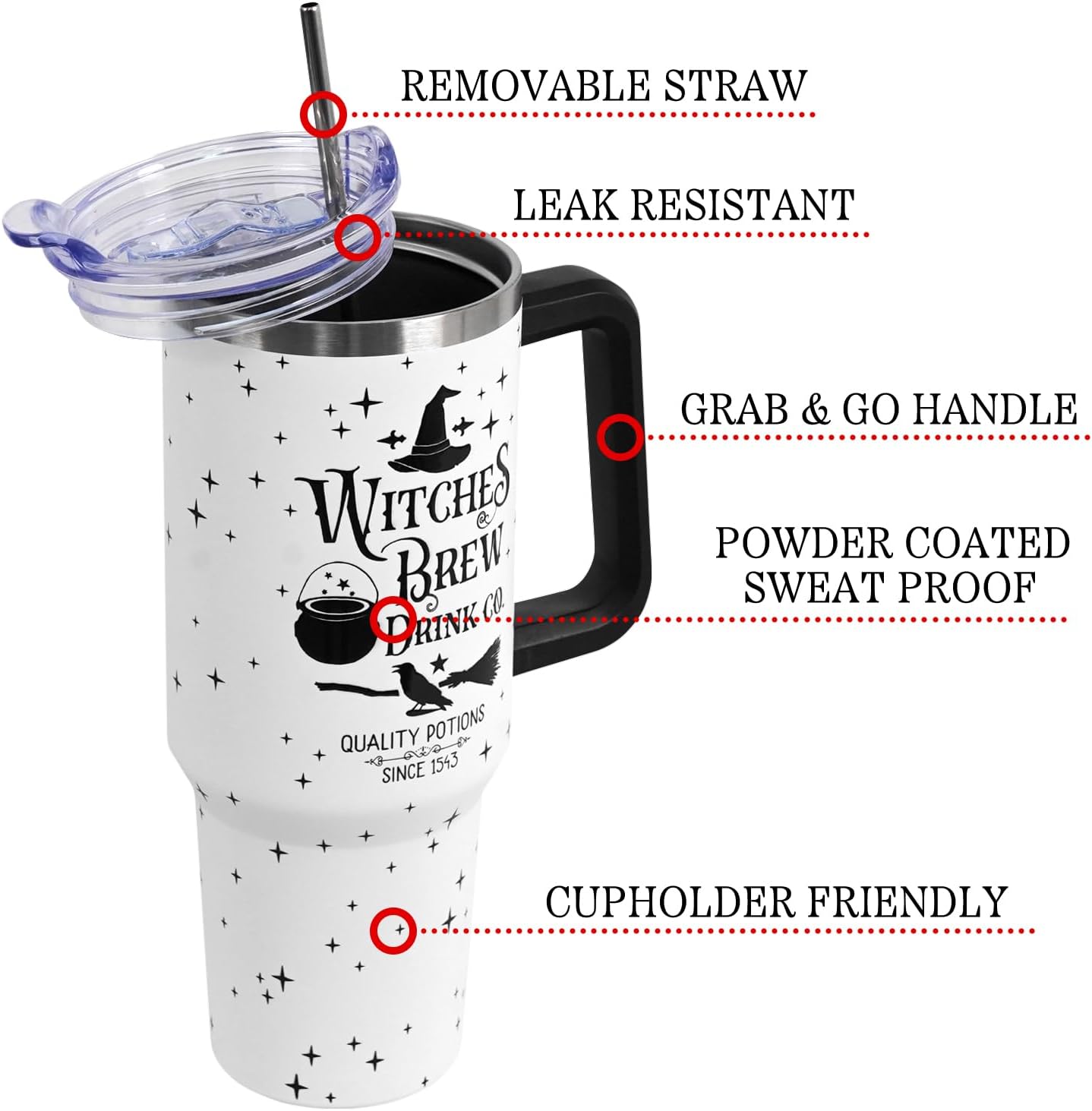 Floral Lemon Tumbler with Handle and Straw Lid 40 oz,Cute Spring Summer Gift for Women Men Friends Boho Flowers Vacuum Insulated Leak Proof Stainless Steel Coffee Cup Mug
