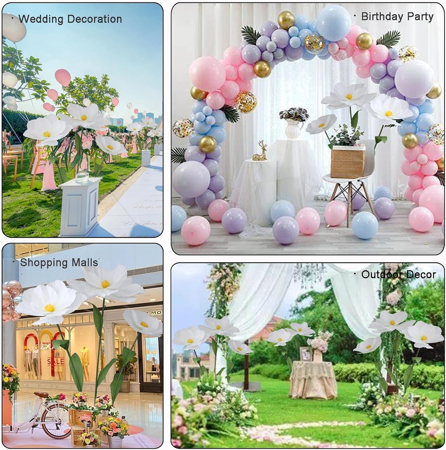 5.9 Ft Large Paper Artificial Flowers,Giant Flowers for Decoration,Standing Huge Handcrafted Poppy Flowers for Garden,Hotel,Office,Photography Props,Wedding,Art Gallery,Shop Window Display(B-Red)