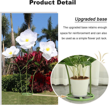 5.9 Ft Large Paper Artificial Flowers,Giant Flowers for Decoration,Standing Huge Handcrafted Poppy Flowers for Garden,Hotel,Office,Photography Props,Wedding,Art Gallery,Shop Window Display(B-Red)