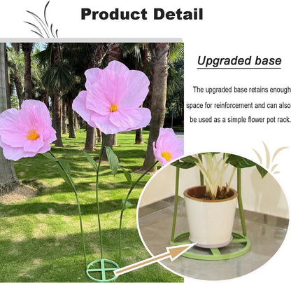 5.9 Ft Large Paper Artificial Flowers,Giant Flowers for Decoration,Standing Huge Handcrafted Poppy Flowers for Garden,Hotel,Office,Photography Props,Wedding,Art Gallery,Shop Window Display(B-Red)