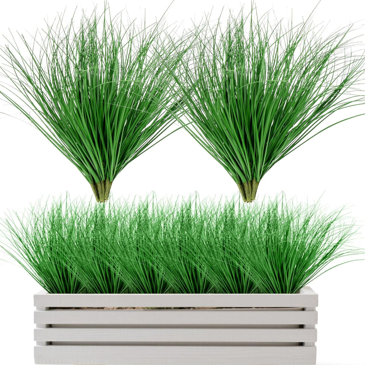 Fake Grass Plants - 25 PCS Artificial Wheat Grass