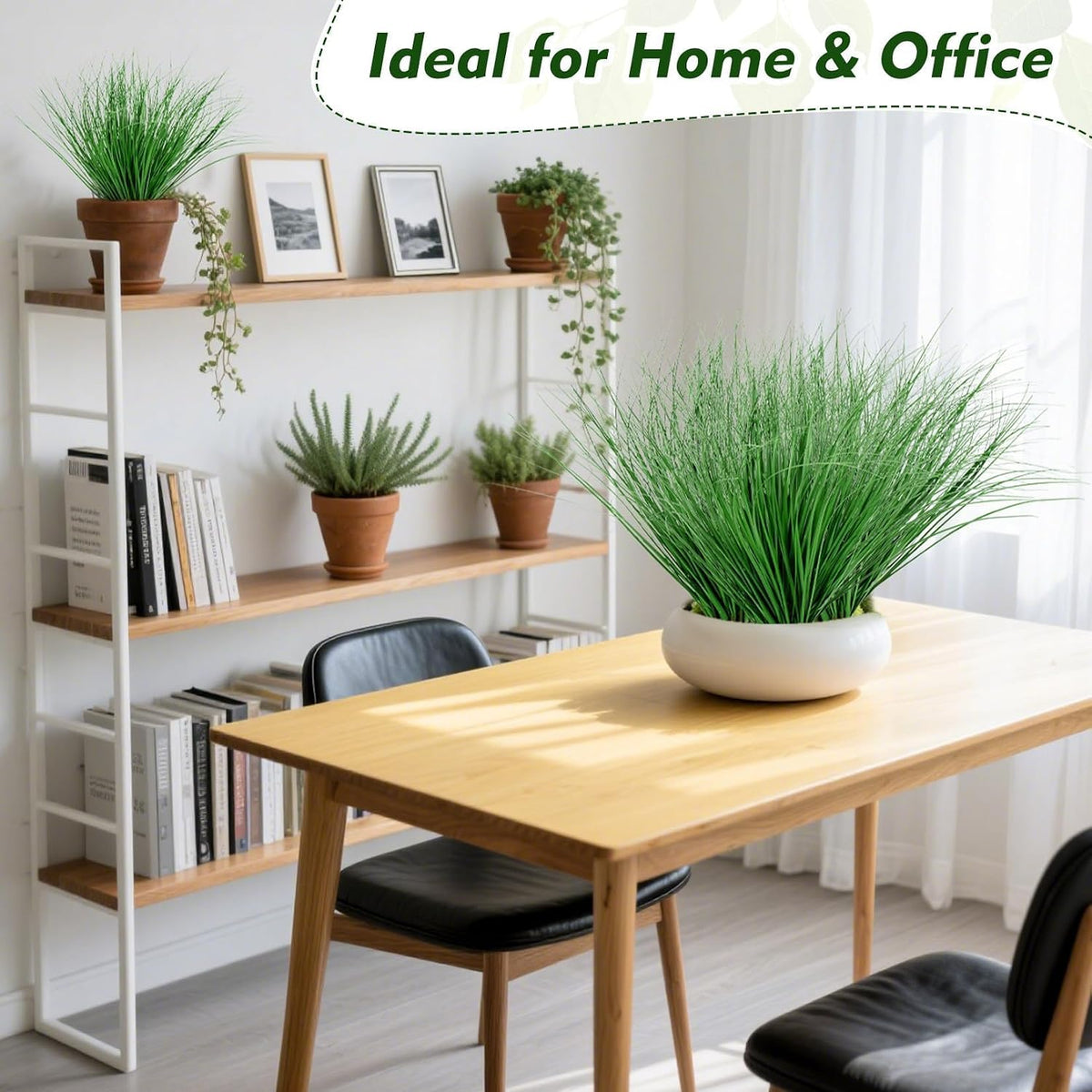 Fake Grass Plants - 25 PCS Artificial Wheat Grass