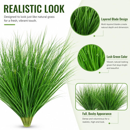 Fake Grass Plants - 25 PCS Artificial Wheat Grass