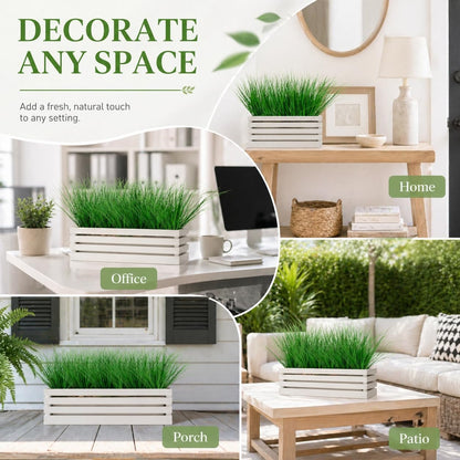Fake Grass Plants - 25 PCS Artificial Wheat Grass