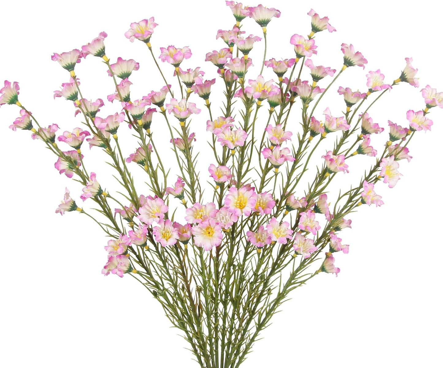 10 Pcs Artificial Wildflowers with Stems Bulk Silk Spring Flowers 21 Inch Fake Forsythia Branches White Faux Wildflowers Floral Arrangements for Home Decor Indoor Outdoor Wedding Centerpieces
