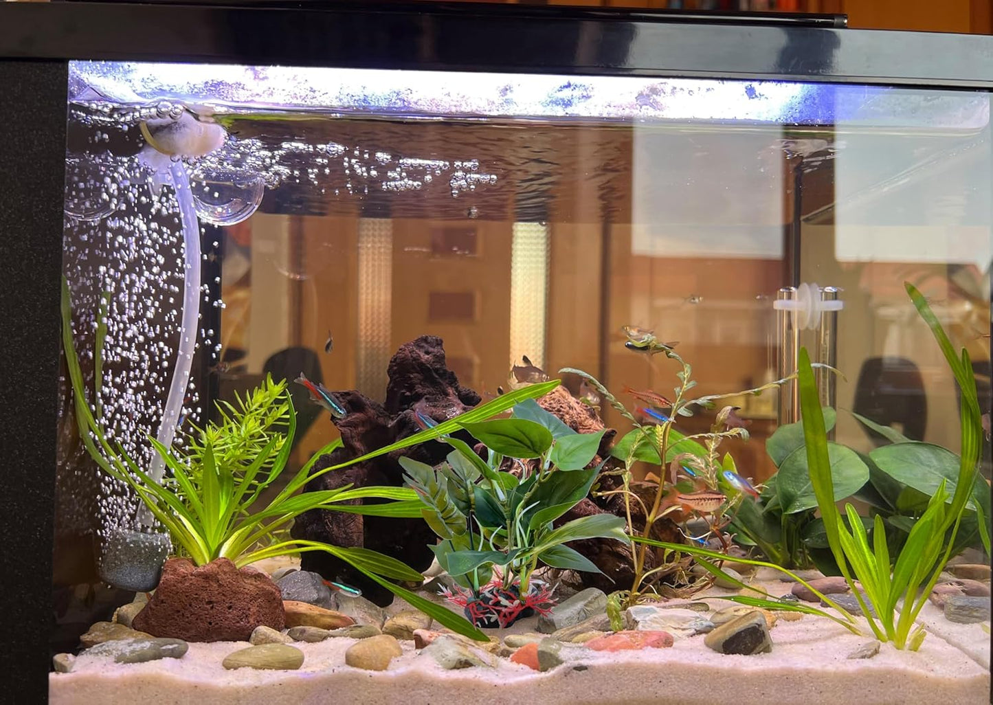 Artificial Fish Tank Plants Aquarium Plant Aquatic Water Grass Foreground Decor (1PC Green)
