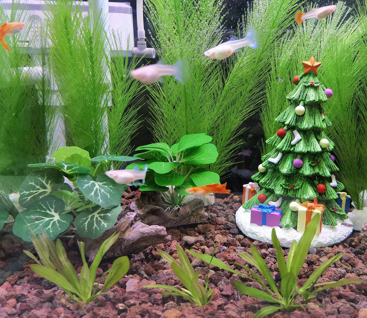 Artificial Fish Tank Plants Aquarium Plant Aquatic Water Grass Foreground Decor (1PC Green)