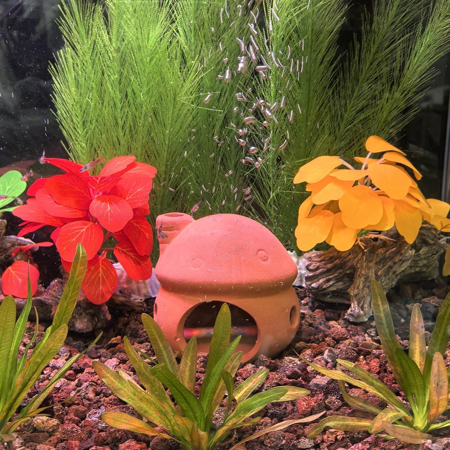 Artificial Fish Tank Plants Aquarium Plant Aquatic Water Grass Foreground Decor (1PC Green)