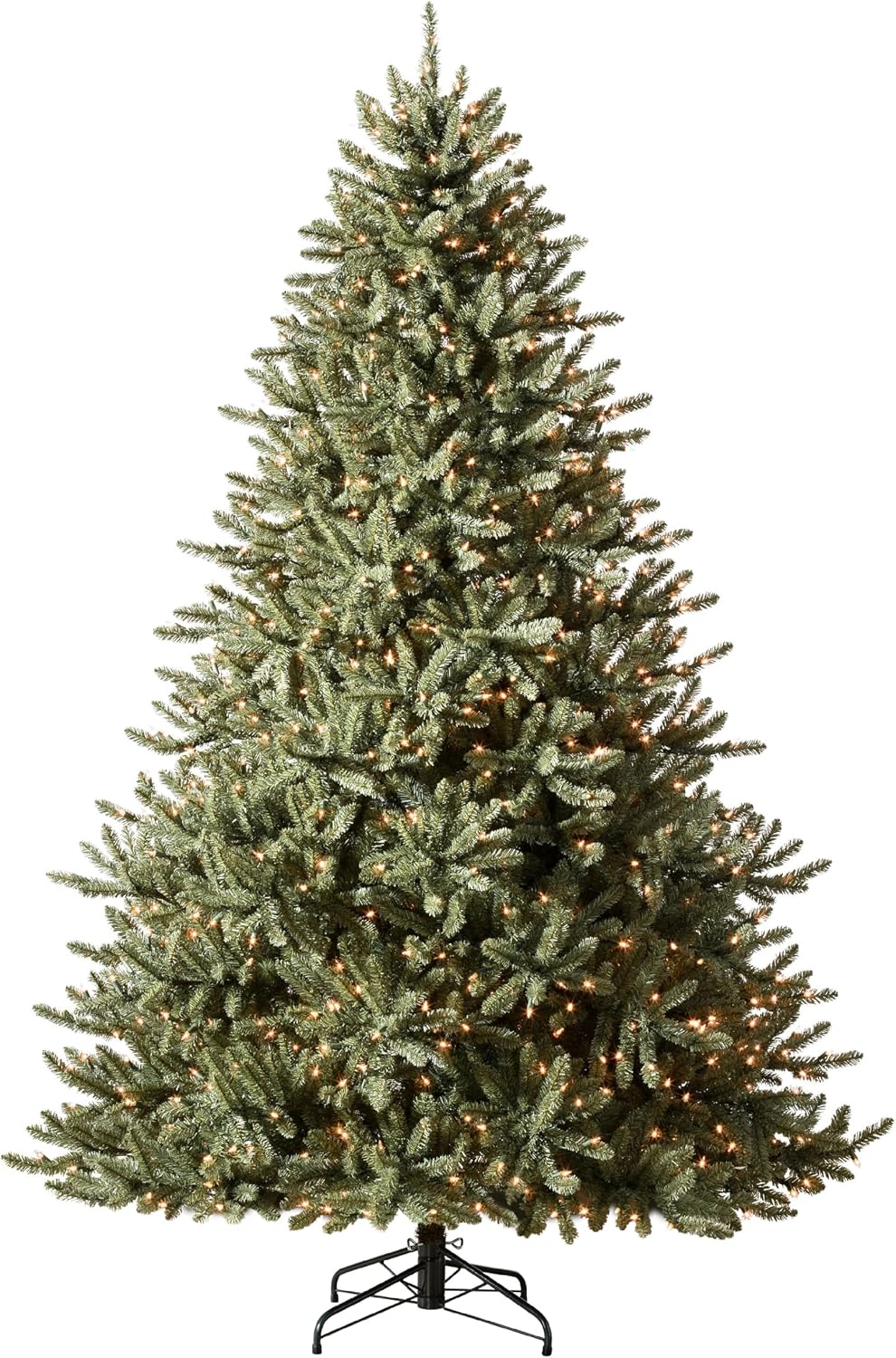 6.5ft Pre-Lit Classic Blue Spruce - Artificial Christmas Tree with 2,144+ Tips, 700 Clear LED Lights, Easy Plug Technology & Premium Stand for Indoor Holiday Decorating