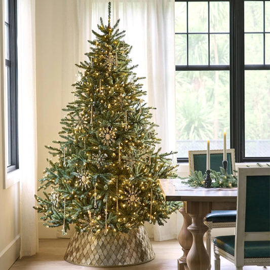 6.5ft Pre-Lit Classic Blue Spruce - Artificial Christmas Tree with 2,144+ Tips, 700 Clear LED Lights, Easy Plug Technology & Premium Stand for Indoor Holiday Decorating