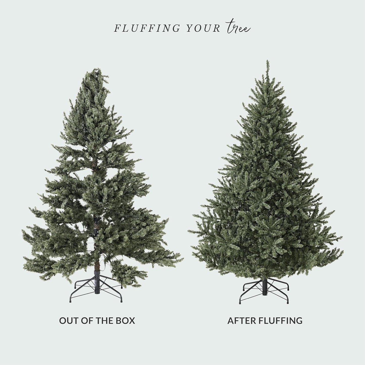 6.5ft Pre-Lit Classic Blue Spruce - Artificial Christmas Tree with 2,144+ Tips, 700 Clear LED Lights, Easy Plug Technology & Premium Stand for Indoor Holiday Decorating