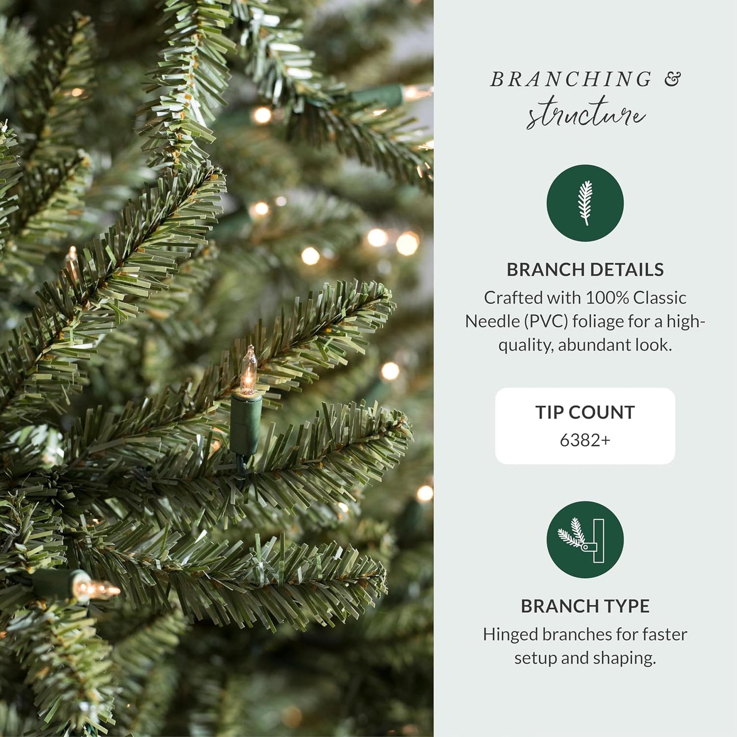 6.5ft Pre-Lit Classic Blue Spruce - Artificial Christmas Tree with 2,144+ Tips, 700 Clear LED Lights, Easy Plug Technology & Premium Stand for Indoor Holiday Decorating