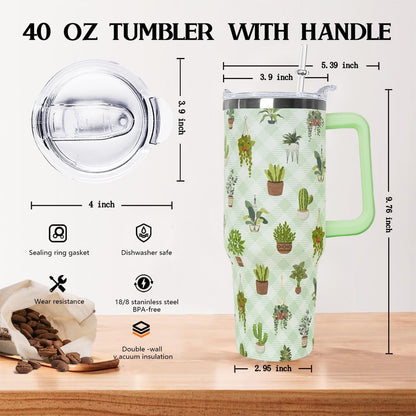 Ceovfoi 40 oz Lemon Print Stainless Steel Tumbler With Lid and Straw - Yellow Coffee Travel Mug Cup Water Bottle - Gifts for Lemon Lovers
