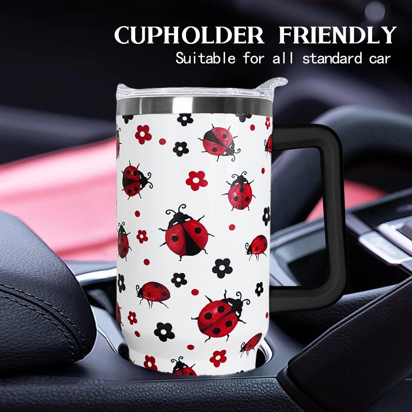 Ceovfoi 40 oz Lemon Print Stainless Steel Tumbler With Lid and Straw - Yellow Coffee Travel Mug Cup Water Bottle - Gifts for Lemon Lovers