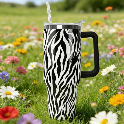 Ceovfoi 40 oz Lemon Print Stainless Steel Tumbler With Lid and Straw - Yellow Coffee Travel Mug Cup Water Bottle - Gifts for Lemon Lovers