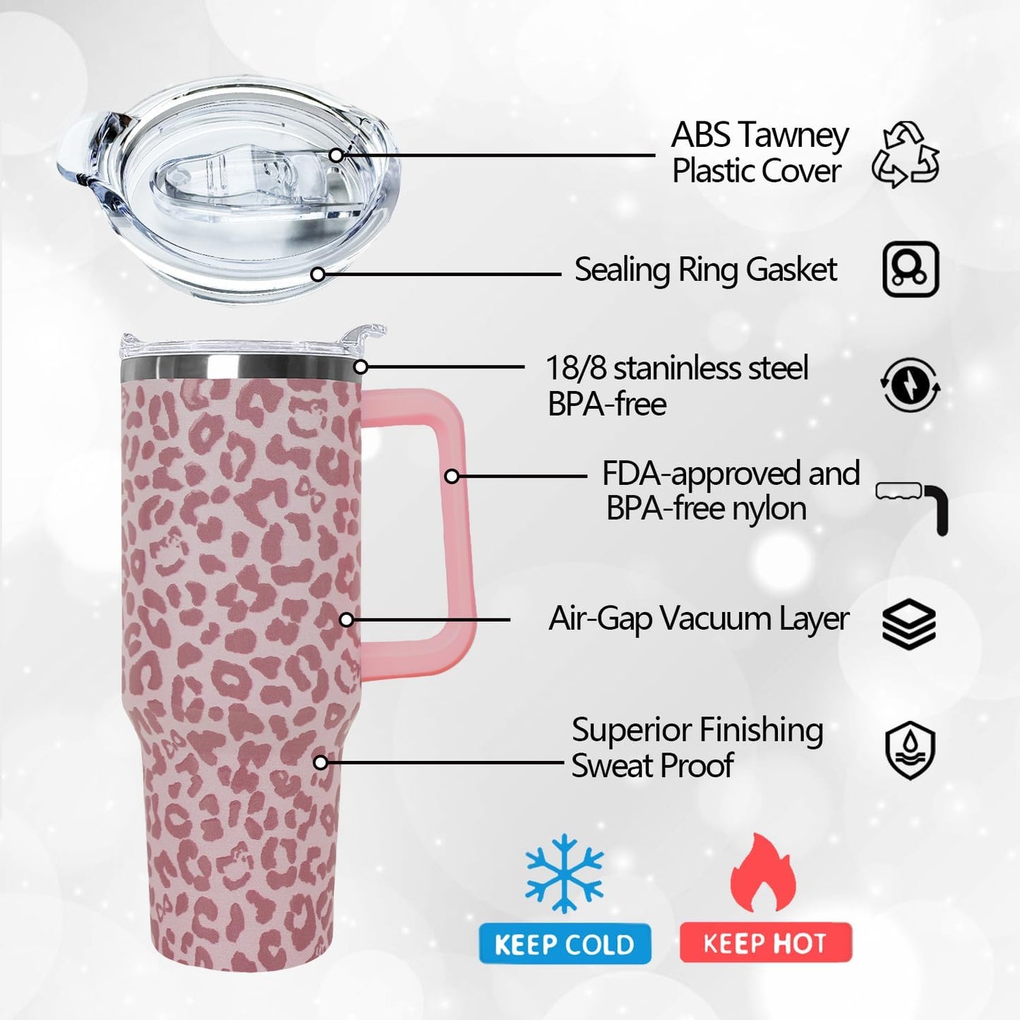 Ceovfoi 40 oz Lemon Print Stainless Steel Tumbler With Lid and Straw - Yellow Coffee Travel Mug Cup Water Bottle - Gifts for Lemon Lovers