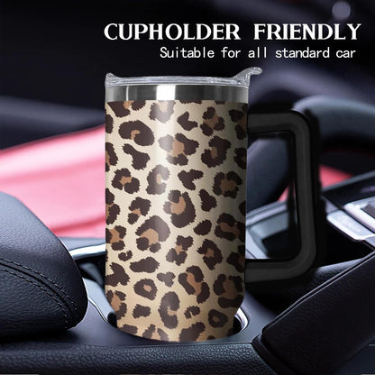 Ceovfoi 40 oz Lemon Print Stainless Steel Tumbler With Lid and Straw - Yellow Coffee Travel Mug Cup Water Bottle - Gifts for Lemon Lovers