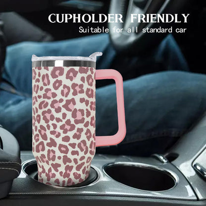 Ceovfoi 40 oz Lemon Print Stainless Steel Tumbler With Lid and Straw - Yellow Coffee Travel Mug Cup Water Bottle - Gifts for Lemon Lovers
