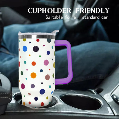 Ceovfoi 40 oz Lemon Print Stainless Steel Tumbler With Lid and Straw - Yellow Coffee Travel Mug Cup Water Bottle - Gifts for Lemon Lovers