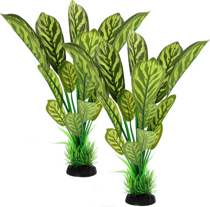 ALEGI Silk Aquarium Plants, 12 Inch Artificial Silk Plants Decorations