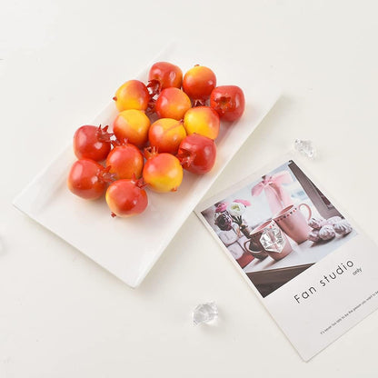 Mini Artificial Pomegranate Fake Fruit Simulation Home Kitchen Party Decorate Emulation Food Teaching Aid Festival Decorations 20PCS